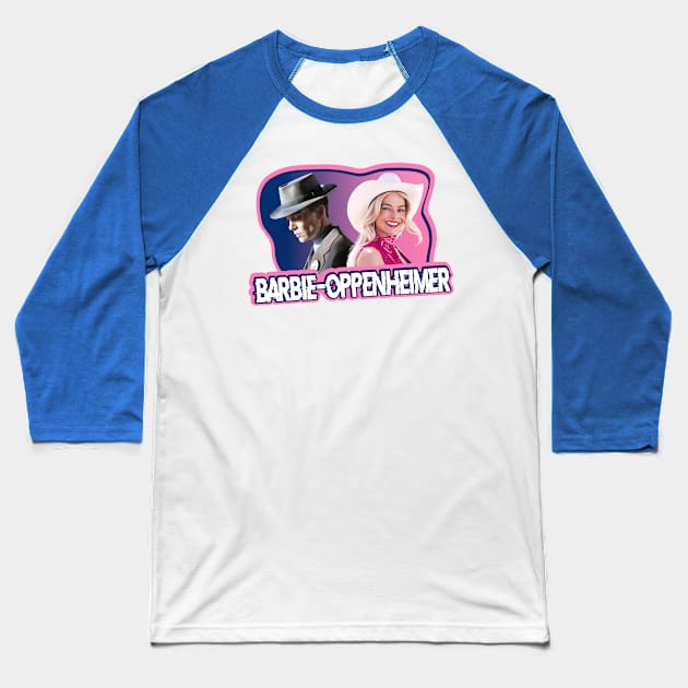 Barbie-Oppenheimer Baseball T-Shirt by teeteet